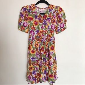 Vintage 80s/90s floral grunge babydoll dress